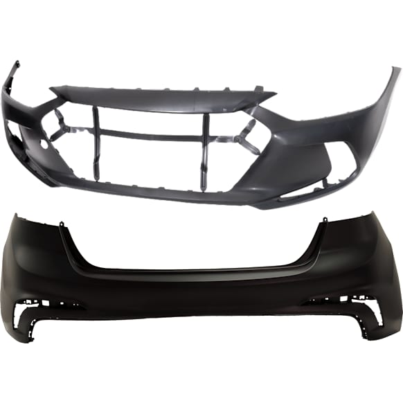 Front and Rear Primed Bumper Cover CAPA Certified