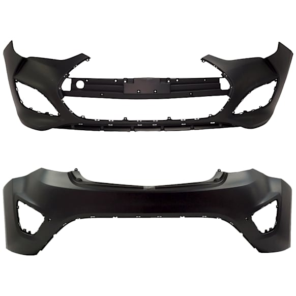 Front and Rear Primed Bumper Cover