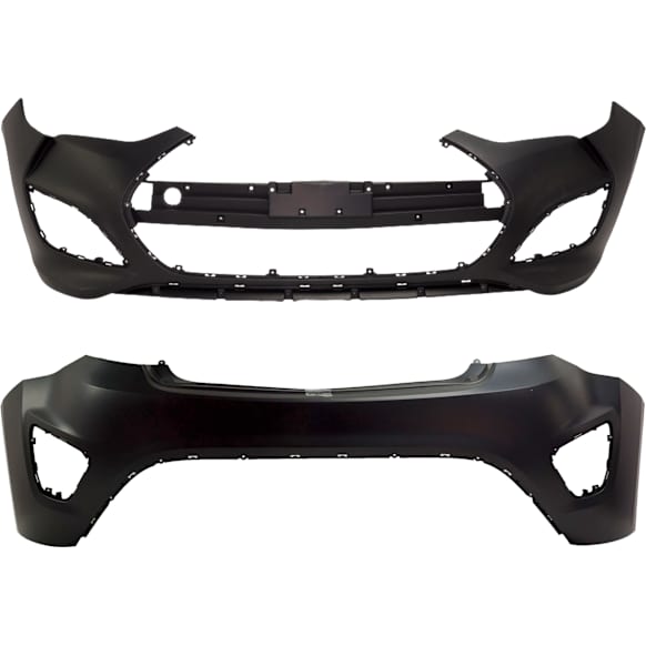 Front and Rear Primed Bumper Cover