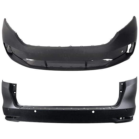 Front and Rear Primed Bumper Cover