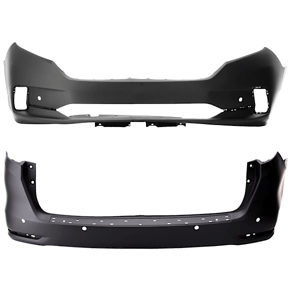Front and Rear Primed Bumper Cover CAPA Certified