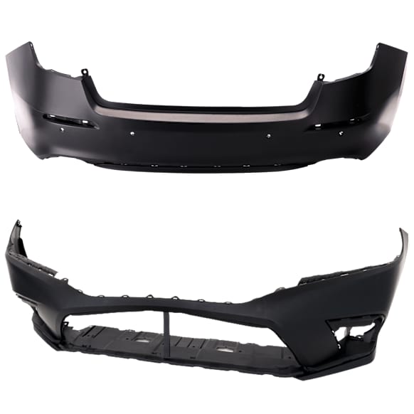 Front and Rear Primed Bumper Cover 1.5L, 4Cyl