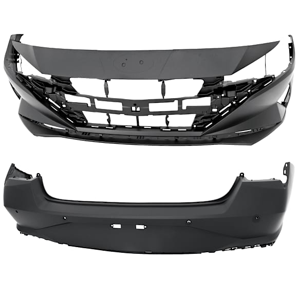 Front and Rear Primed Bumper Cover 2.0L, 4Cyl