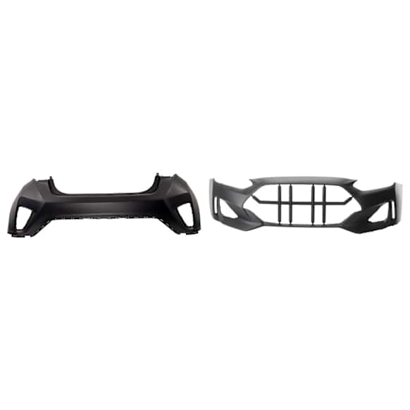 Front and Rear Primed Bumper Cover