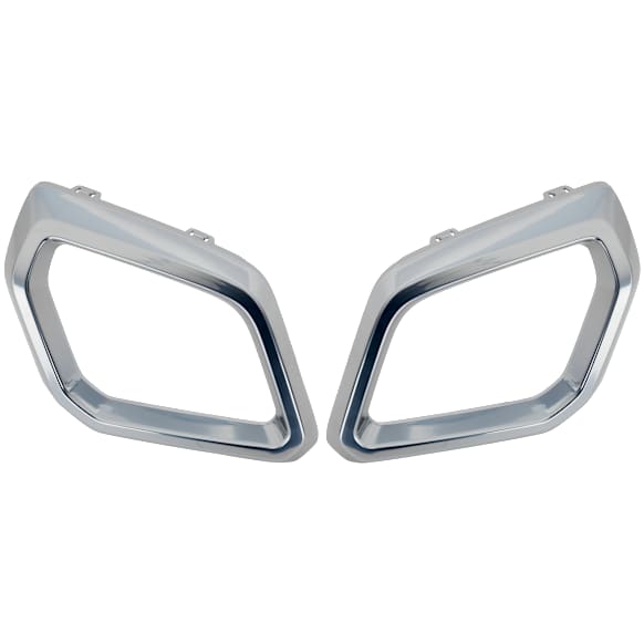 Front, Driver and Passenger Side, Lower Bumper Trims, Chrome