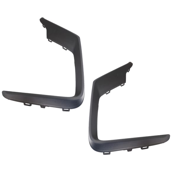 Front, Driver and Passenger Side, Outer Bumper Trims, Gray