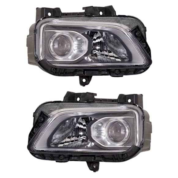 Driver and Passenger Side Halogen Headlight, With bulb(s), OE Replacement, CAPA Certified