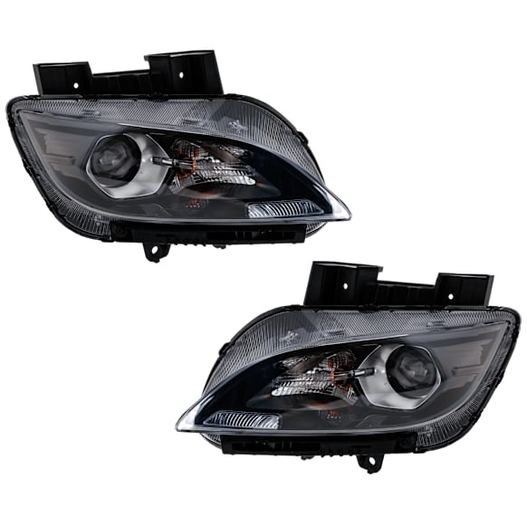 Driver and Passenger Side Halogen Headlight, With bulb(s), OE Replacement, CAPA Certified