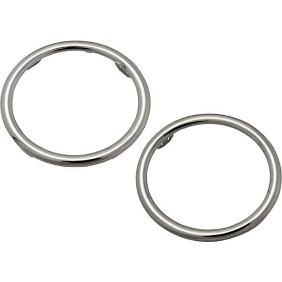 Fog Light Cover - Front, Driver and Passenger Side, Chrome