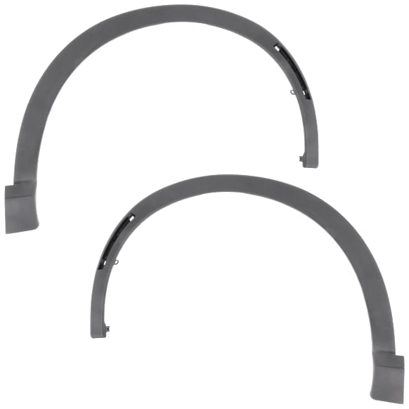 Front, Driver and Passenger Side Fender Flares, Textured Gray