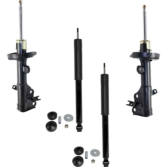 Front and Rear, Driver and Passenger Side Shock and Fully Loaded Strut, Sedan