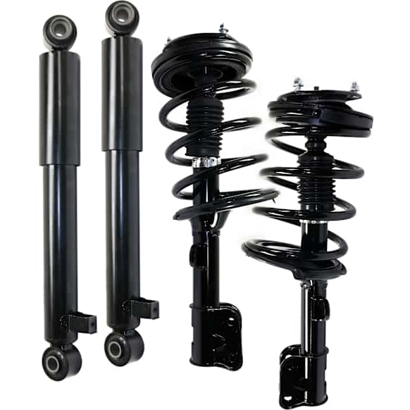 Front and Rear, Driver and Passenger Side Shock and Fully Loaded Strut