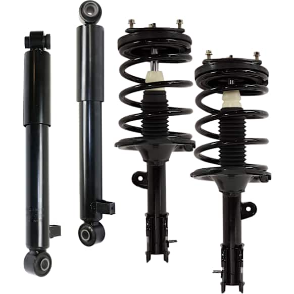 Front and Rear, Driver and Passenger Side Shock and Fully Loaded Strut, FWD, Automatic Transaxle