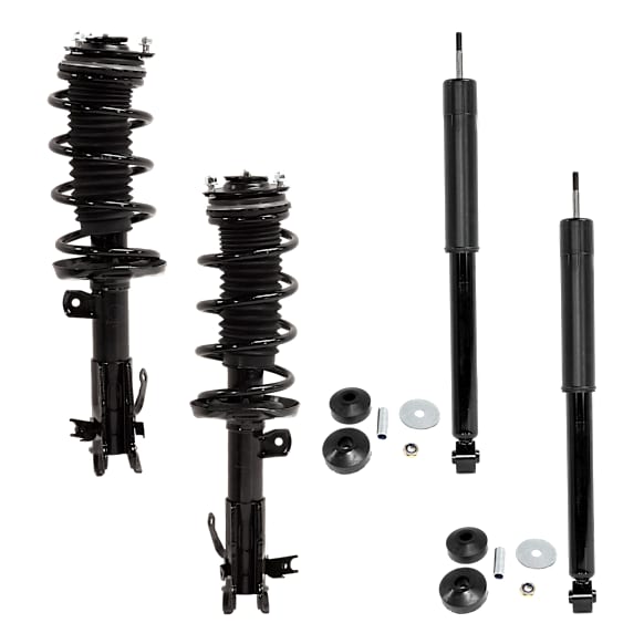 Front and Rear, Driver and Passenger Side Shock and Fully Loaded Strut, Coupe