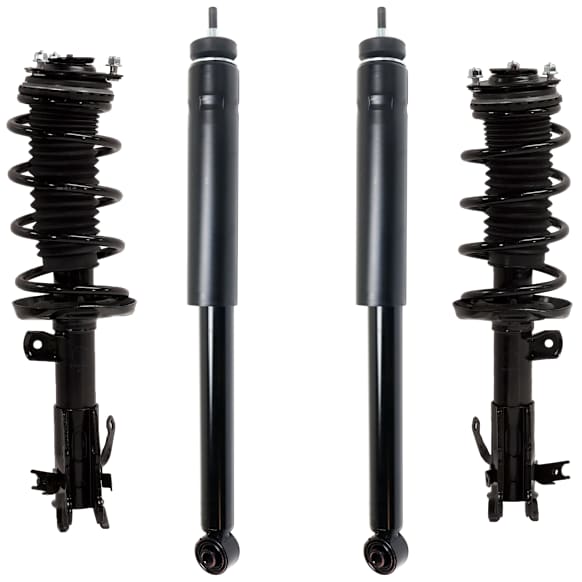 Front and Rear, Driver and Passenger Side Shock and Fully Loaded Strut, Coupe