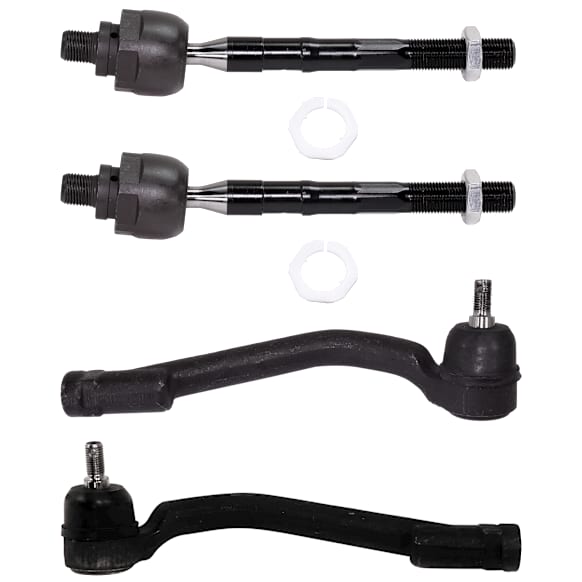 Front, Driver and Passenger Side, Inner and Outer Tie Rod End