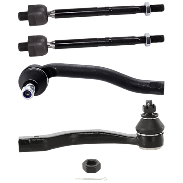 Front, Driver and Passenger Side, Inner and Outer Tie Rod End