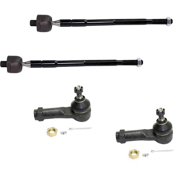 Front, Driver and Passenger Side, Inner and Outer Tie Rod Ends
