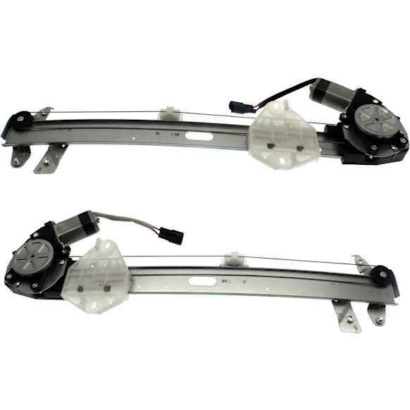 Coupe Front, Driver and Passenger Side Power Window Regulator, With Motor