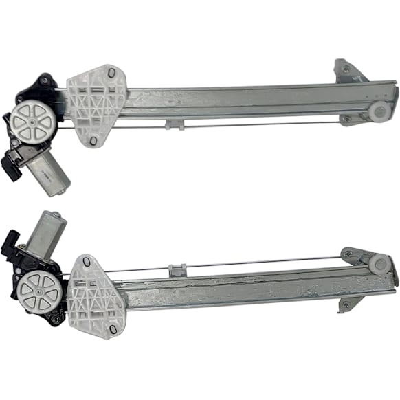 Front, Driver and Passenger Side Power Window Regulator, With Motor