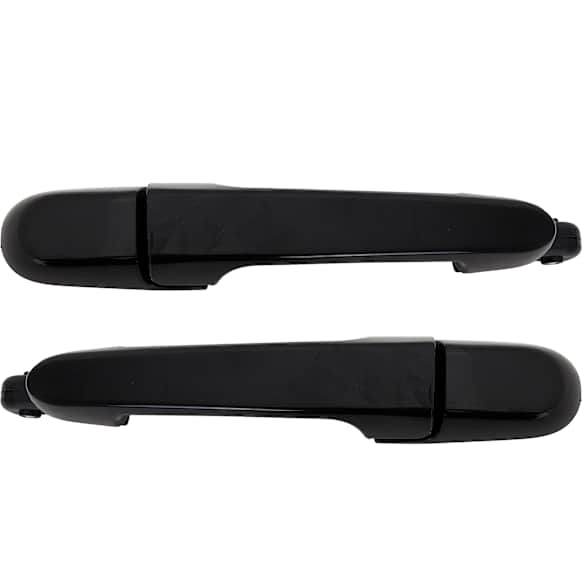 2009 Hyundai Accent - Rear, Driver and Passenger Side Smooth Black Exterior Door Handle, Without Key Hole