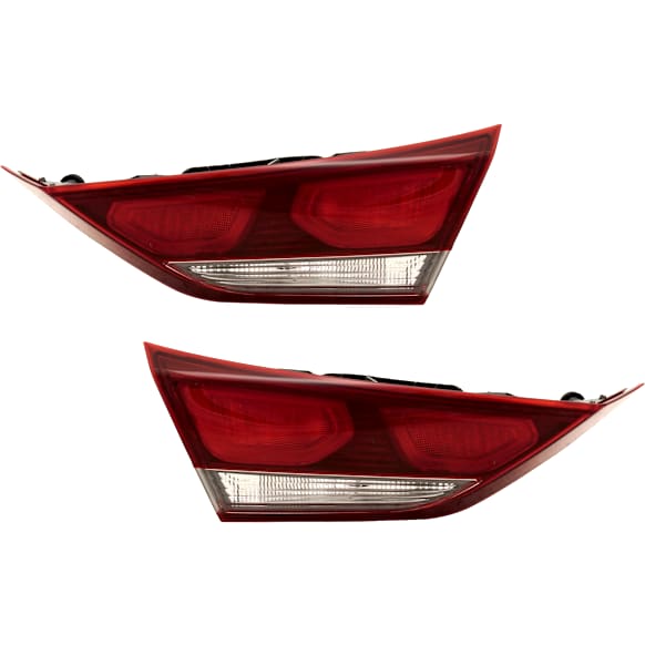 Driver and Passenger Side, Inner Tail Lights, with Bulbs, Halogen, Mounts on Luggage Lid, USA Built Vehicle