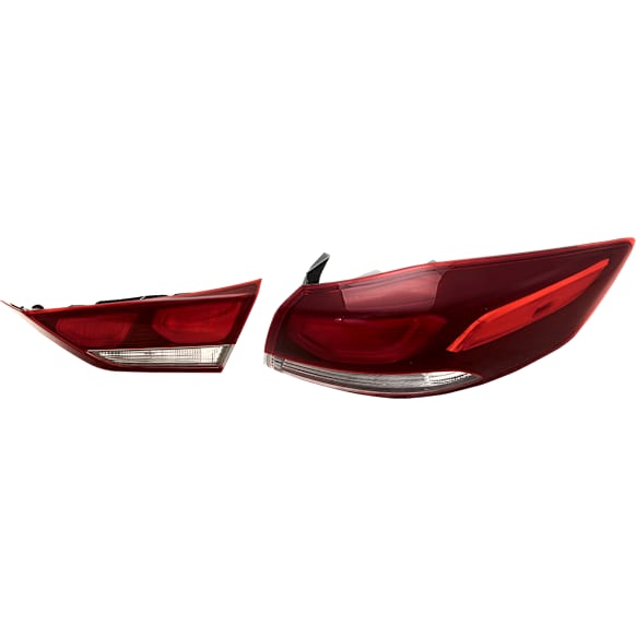 Passenger Side, Inner and Outer Halogen/LED Combo Tail Light, With bulb(s), OE Replacement