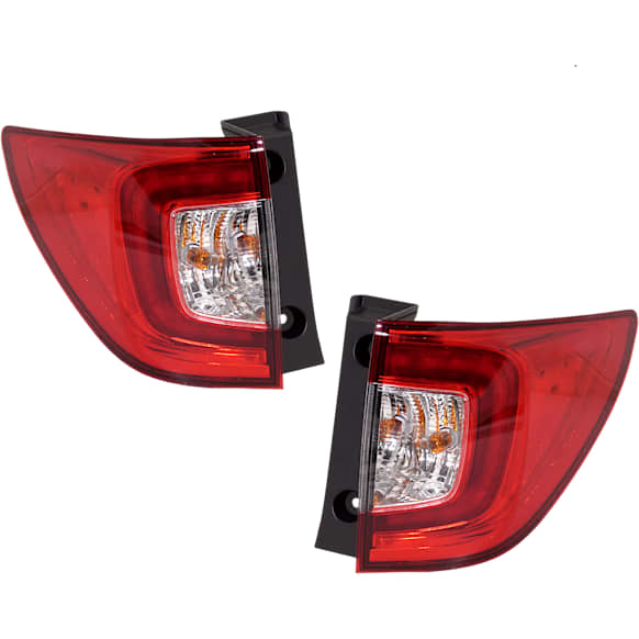 Driver and Passenger Side Tail Lights, with Bulbs, LED, CAPA Certified