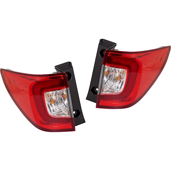 Driver and Passenger Side, Outer LED Tail Lights, with Bulbs, CAPA CERTIFIED