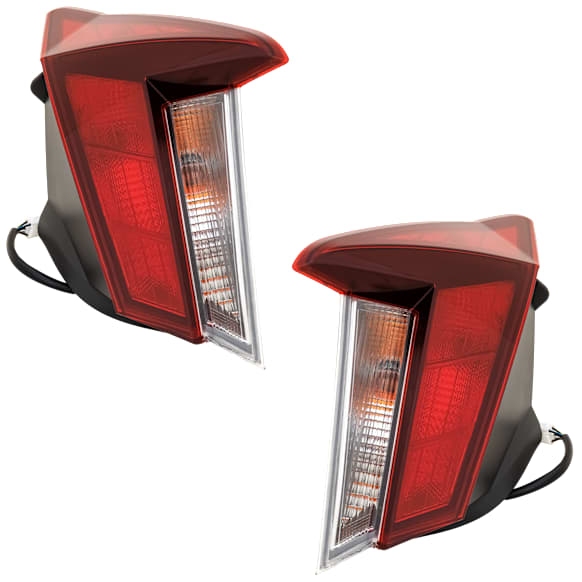 Driver and Passenger Side, Outer Halogen Tail Light, With bulb(s), OE Replacement, Sedan, CAPA Certified