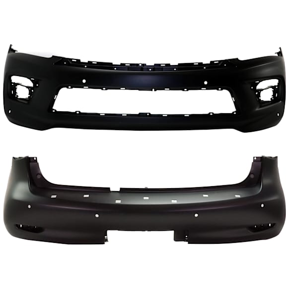 Front and Rear Primed Bumper Cover