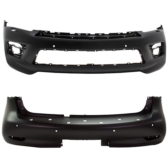 Front and Rear Primed Bumper Cover