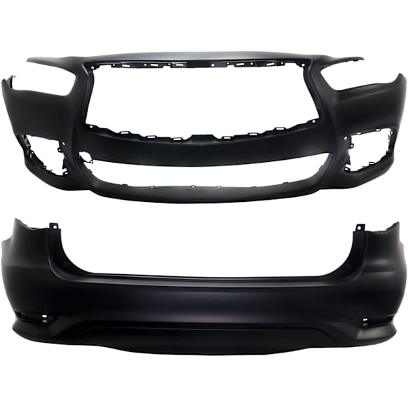 Front and Rear Primed Bumper Cover, CAPA Certified