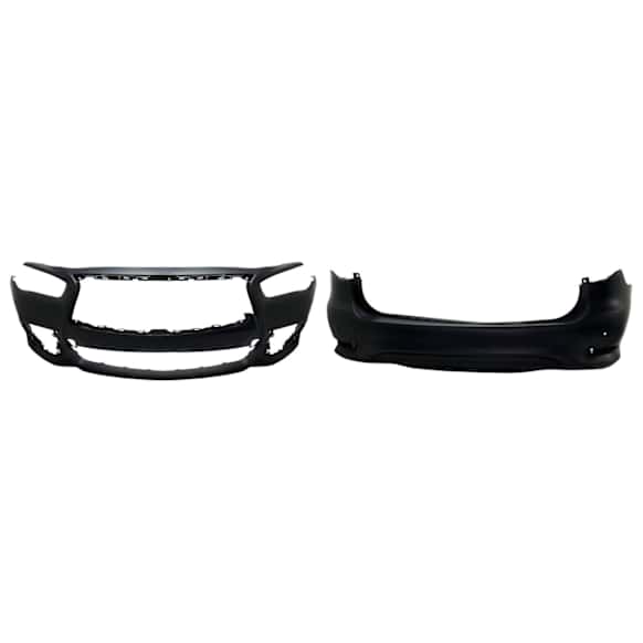 Front and Rear Primed Bumper Cover