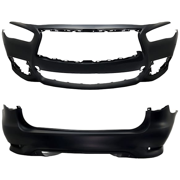 Front and Rear Primed Bumper Cover