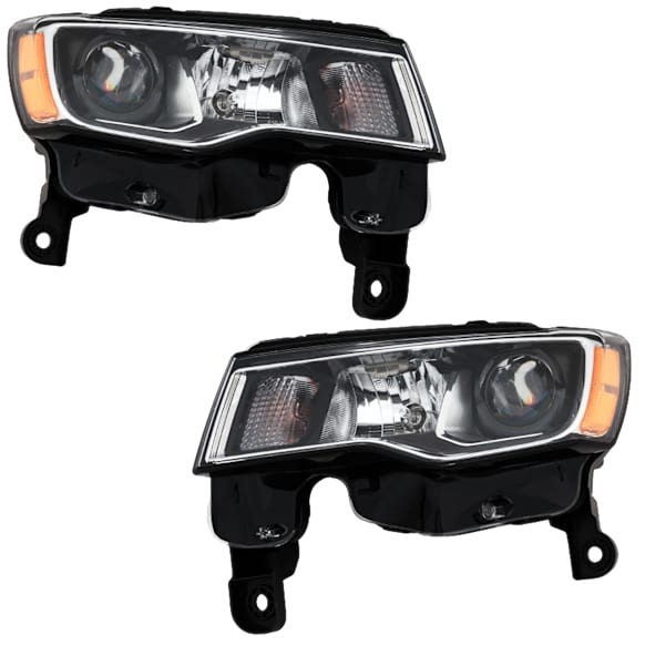 Driver and Passenger Side Halogen Headlight, With bulb(s), OE Replacement, CAPA Certified