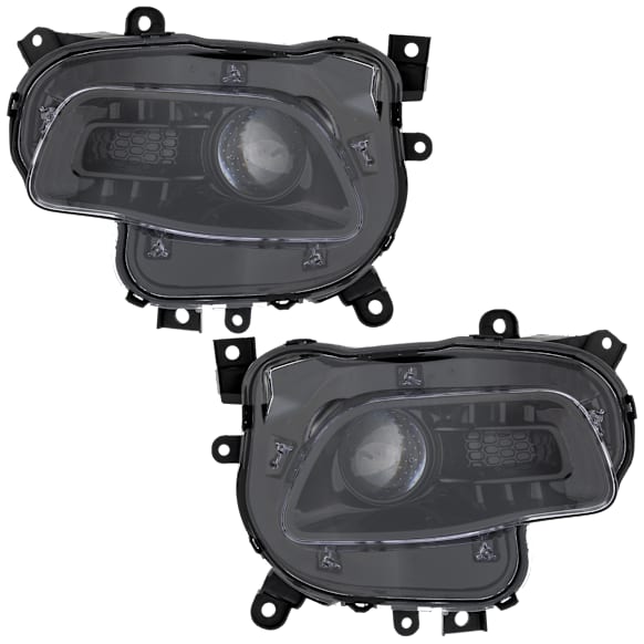 Driver and Passenger Side Halogen Headlight, With bulb(s), OE Replacement