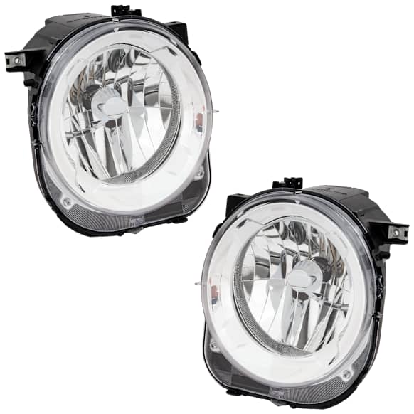 Driver and Passenger Side Halogen Headlight, With bulb(s), OE Replacement, CAPA Certified