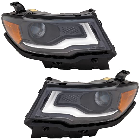 2018 Jeep Compass - Driver and Passenger Side HID/Xenon Headlight, With bulb(s), For Models Without LED Daytime Running Light
