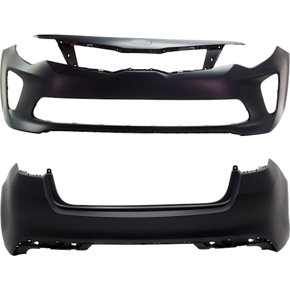 Front and Rear Primed Bumper Cover