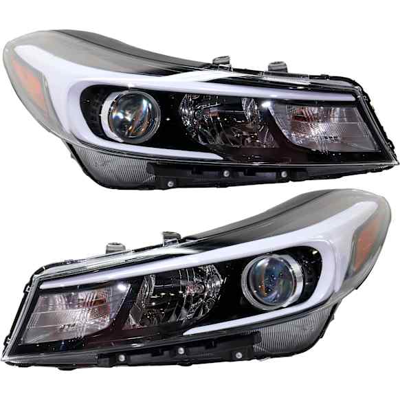 2017 Kia Forte - Driver and Passenger Side Halogen Headlight, With bulb(s), without LED Accents, OE Replacement