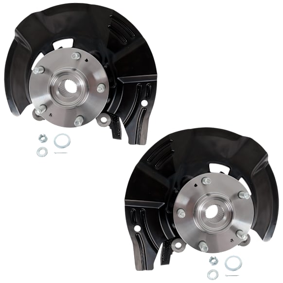 Front, Driver and Passenger Side Steering Knuckle, With Bearing, With Dust Shield