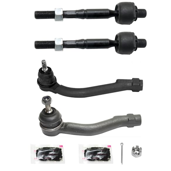 Front, Driver and Passenger Side, Inner and Outer Tie Rod End