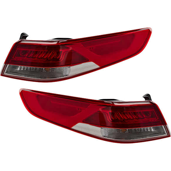 Driver and Passenger Side, Outer LED Tail Light, With bulb(s), OE Replacement, CAPA Certified