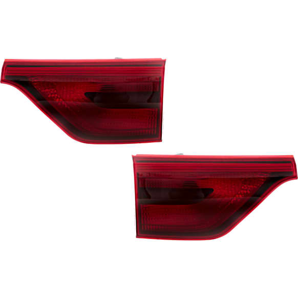 Driver and Passenger Side, Inner Tail Lights, with Bulb, Halogen, Mounts On Liftgate, CAPA Certified