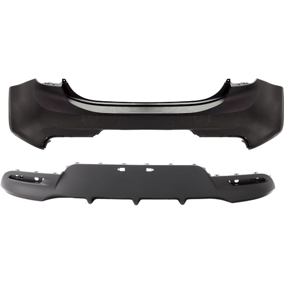 Rear, Upper And Lower Upper - Primed, Lower - Textured Bumper Cover