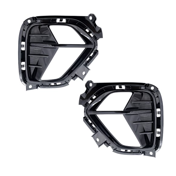 2020-2022 Kia Niro - Rear, Driver and Passenger Side Bumper Trims, Black