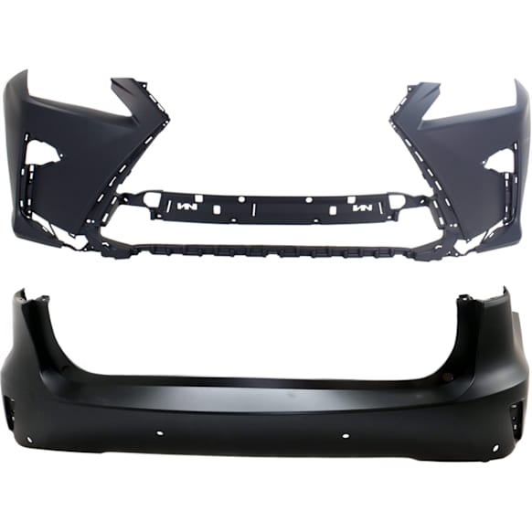 Front and Rear Primed Bumper Cover