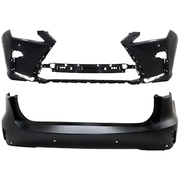 Front and Rear Primed Bumper Cover