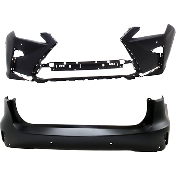 Front and Rear Primed Bumper Cover